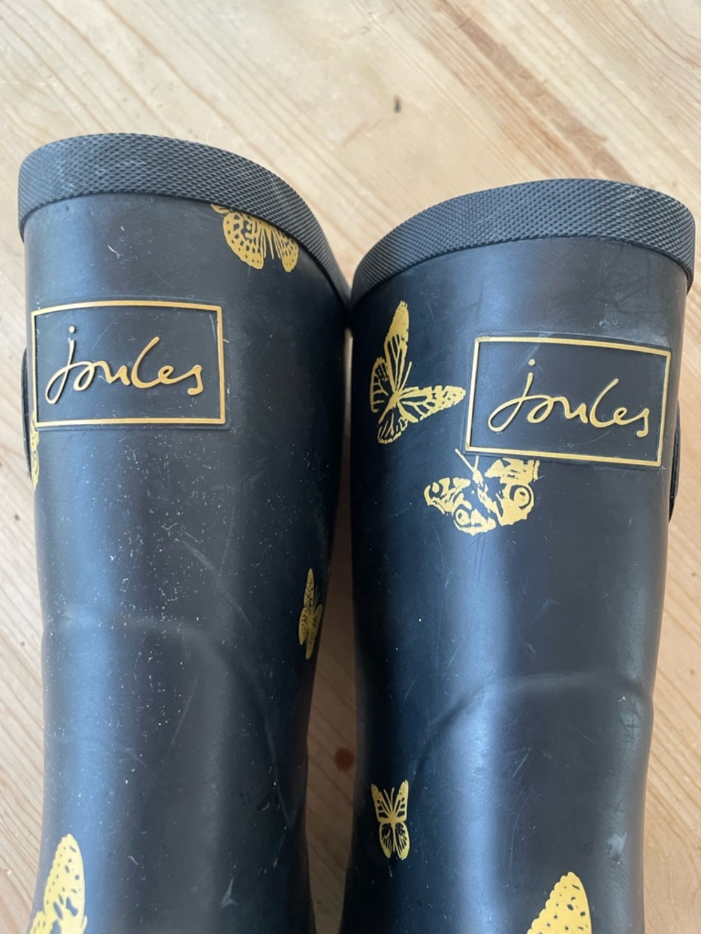 Joules Butterfly Rain Boots Cottagecore Preppy Festival Wellies - Picture 5 of 7